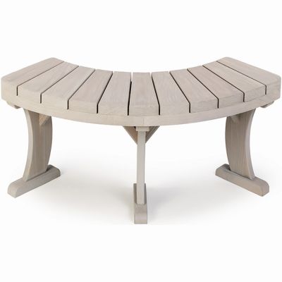 Redwood Curved Bench