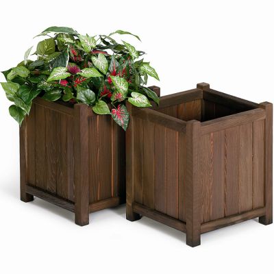 Rectangular Redwood Planter Boxes