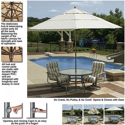 Capri Easy Glide Umbrella & Base