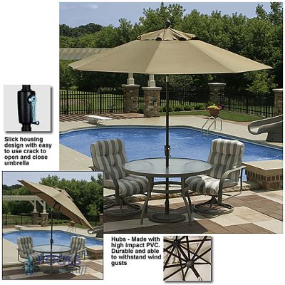 Catalina Deluxe 9' Push Button Market Umbrella