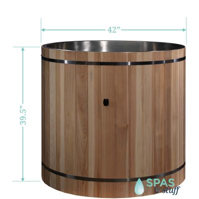 Cedar Cold Plunge Tub - 304 Stainless Liner
