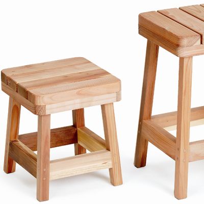 Redwood Bar Stool 16" high