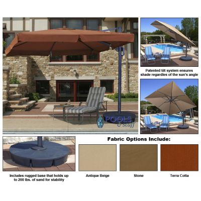 Santorini II Cantilever Umbrella with Valance