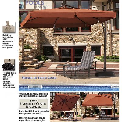 Santorini Cantilever Umbrella with Valance
