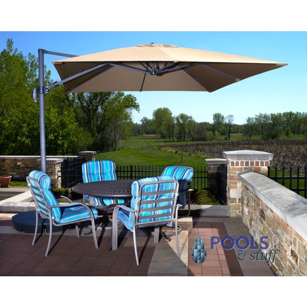Santorini II Cantilever Umbrella with Valance