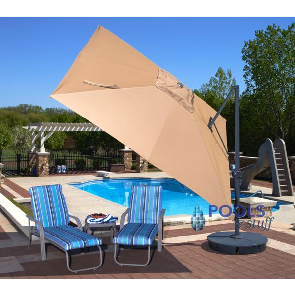 Santorini II Cantilever Umbrella with Valance