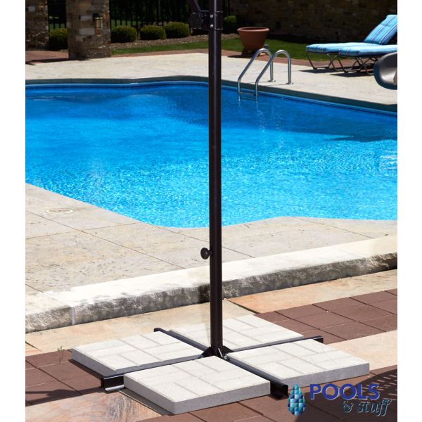 Santorini Cantilever Umbrella - Brick Pavers