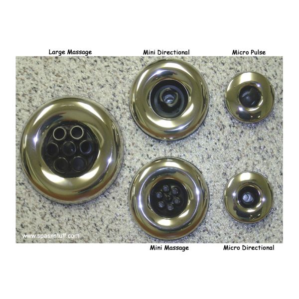 A variety of Jet Sizes and Massaging Styles